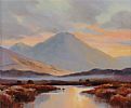 RED SKY AT NIGHT, ERRIGAL by Hamilton Sloan at Ross's Online Art Auctions