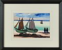 BOATS AT THE SHORE by J.P. Rooney at Ross's Online Art Auctions
