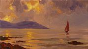 THE RED SAIL by John J at Ross's Online Art Auctions