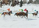 HORSE RACING IN THE SNOW by Kenny Hayes at Ross's Online Art Auctions