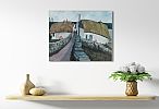COTTAGES, INISHEER, ARAN ISLANDS by Dione Page at Ross's Online Art Auctions