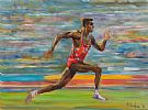 CARL LEWIS by Vittorio Cirefice at Ross's Online Art Auctions