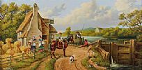 THE LOCK GATES by Roy Wallace at Ross's Online Art Auctions
