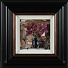 PURPLE FLOWERS IN A NAVY VASE by Colin Flack at Ross's Online Art Auctions