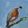 ROBIN AND BEE by Vivek Mandalia at Ross's Online Art Auctions