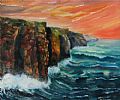 CLIFFS OF MOHER by Elizabeth Johnston at Ross's Online Art Auctions