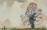 TREE IN A LANDSCAPE by Moyra Middleton at Ross's Online Art Auctions