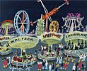 EVENING FAIRGROUND SCENE by John Ormsby at Ross's Online Art Auctions