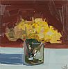 YELLOW FLOWERS IN A VASE by Vivek Mandalia at Ross's Online Art Auctions
