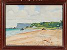 BEACH AT BALLYCASTLE by Harold McClenaghan at Ross's Online Art Auctions