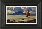 WATCHING THE BOAT by John J at Ross's Online Art Auctions