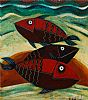THREE FISH, THE BOTTOM FEEDERS by Graham Knuttel at Ross's Online Art Auctions