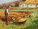 DIGGING THE SPUDS by Donal McNaughton at Ross's Online Art Auctions