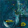 STILL LIFE, FLOWERS AND LEMONS by David Gordon Hughes at Ross's Online Art Auctions