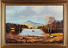 FISHING ON THE LOUGH by William Yeaman at Ross's Online Art Auctions