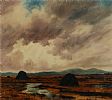 TURF STACKS AND BOGLANDS by Douglas Alexander RHA at Ross's Online Art Auctions