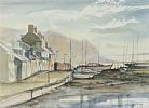 BOATS AT STRANGFORD LOUGH by Dennis Orme Shaw at Ross's Online Art Auctions
