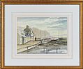 BOATS AT STRANGFORD LOUGH by Dennis Orme Shaw at Ross's Online Art Auctions