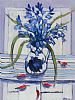 STILL LIFE, WHITE JUG WITH FLOWERS by Richard J. Croft PPRUA at Ross's Online Art Auctions