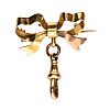 15CT GOLD BOW BROOCH at Ross's Online Art Auctions