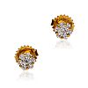 18CT GOLD DIAMOND CLUSTER EARRINGS at Ross's Online Art Auctions