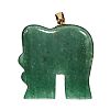 14CT GOLD MOUNTED JADE & RUBY ELEPHANT PENDANT at Ross's Online Art Auctions