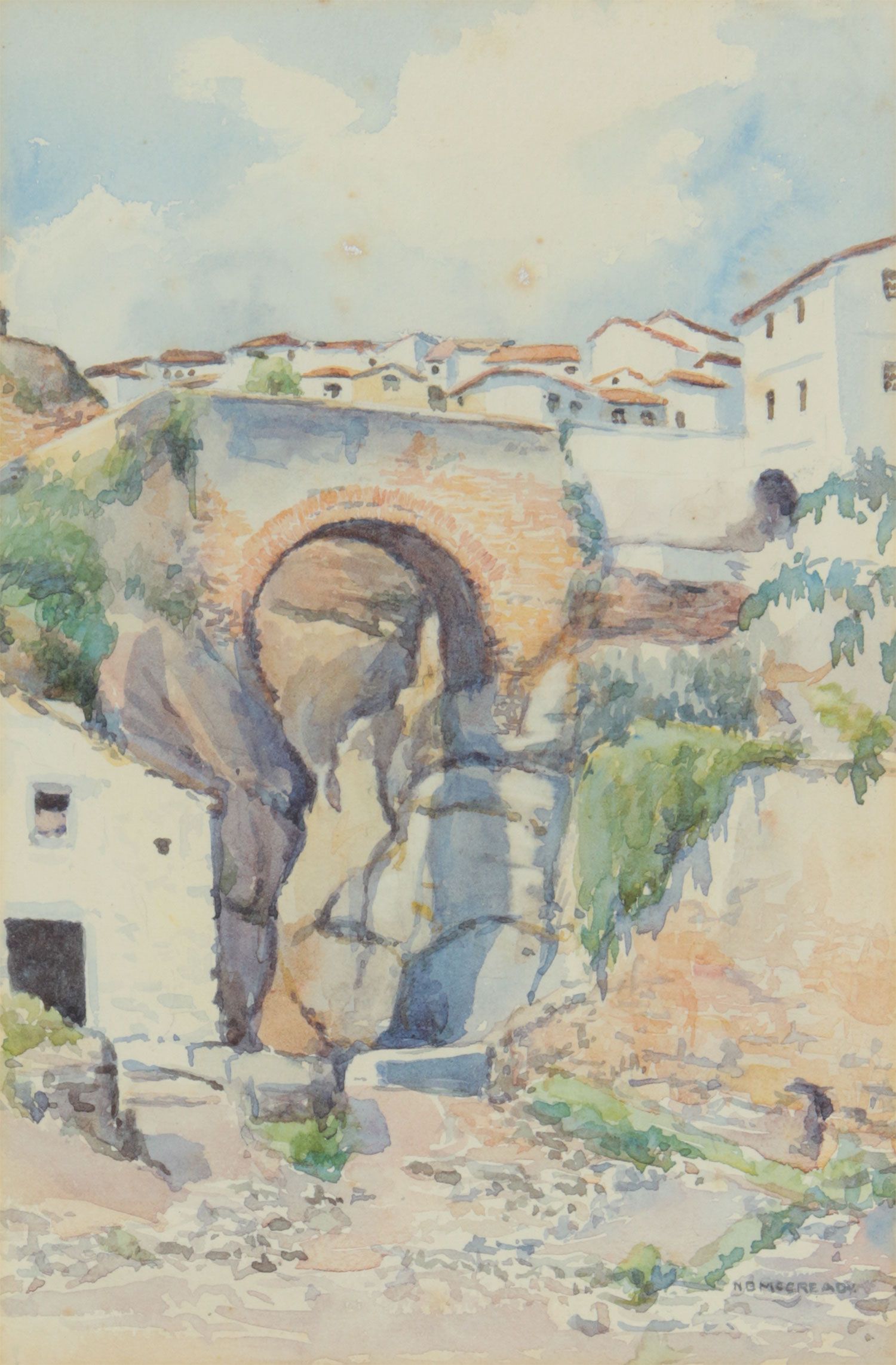 NARROW PASS, NORTHERN SPAIN by Ellen Brown Workman McCready at Ross's Online Art Auctions