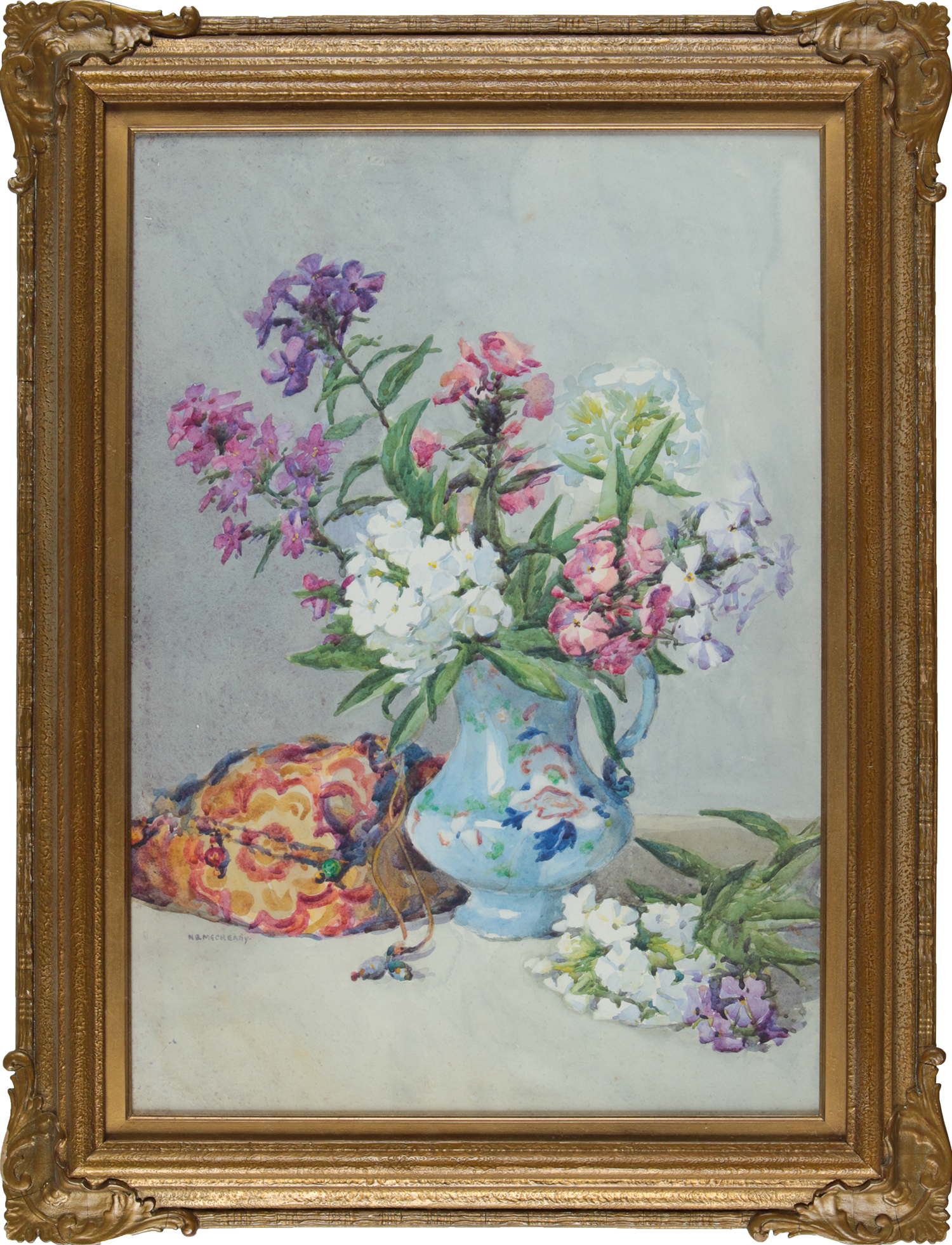 STILL LIFE, JUG OF FLOWERS by Ellen Brown Workman McCready at Ross's Online Art Auctions