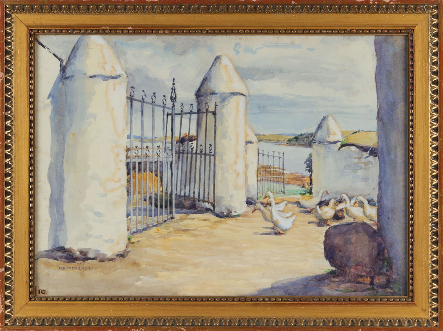 STEWART'S FARM, RINGDUFFERIN (LOOKING TOWARDS ISLAND MORE) by Ellen Brown Workman McCready at Ross's Online Art Auctions