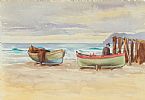 FISHING BOATS, ALASSIO by Ellen Brown Workman McCready at Ross's Online Art Auctions