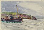 FISHING BOAT, SCOTTISH ISLES by Ellen Brown Workman McCready at Ross's Online Art Auctions