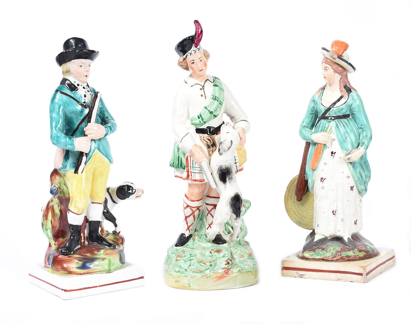 FIVE STAFFORDSHIRE FIGURES at Ross's Online Art Auctions