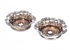 PAIR OF VICTORIAN SILVER PLATED WINE COASTERS at Ross's Online Art Auctions