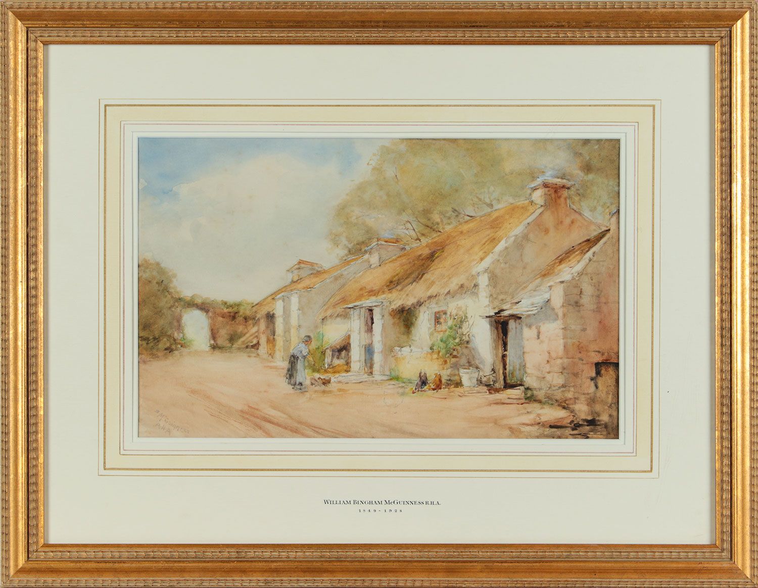 William Bingham McGuinness RHA, 'COTTAGES, DONEGAL' at Ross's Online Art Auctions