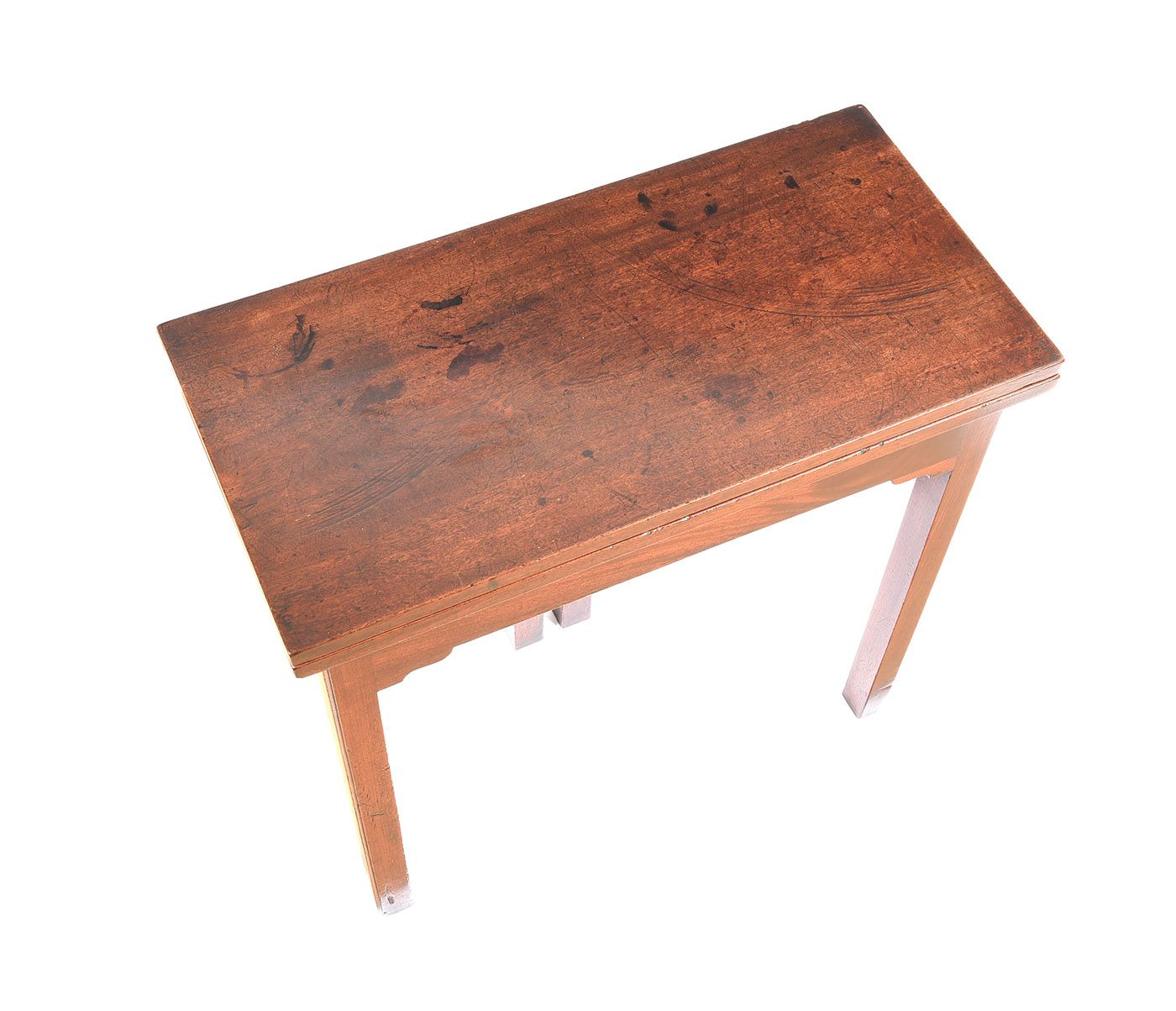 GEORGIAN MAHOGANY TURNOVER LEAF TEA TABLE at Ross's Online Art Auctions