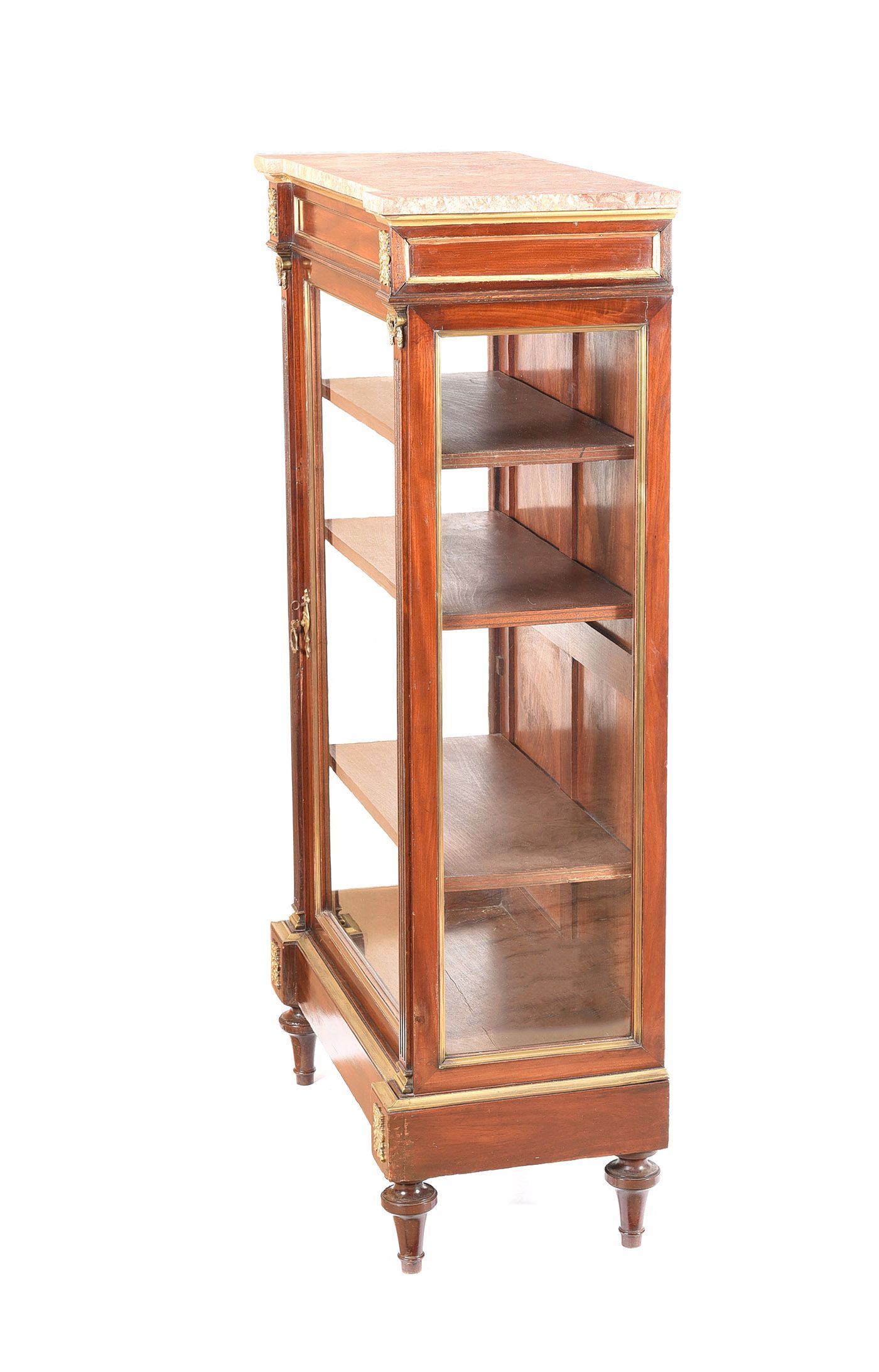VICTORIAN FRENCH MAHOGANY SINGLE DOOR DISPLAY CABINET at Ross's Online Art Auctions