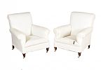 PAIR OF VICTORIAN UPHOLSTERED ARMCHAIRS at Ross's Online Art Auctions