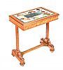 VICTORIAN MAHOGANY INLAID MARBLE TOP LAMP TABLE at Ross's Online Art Auctions