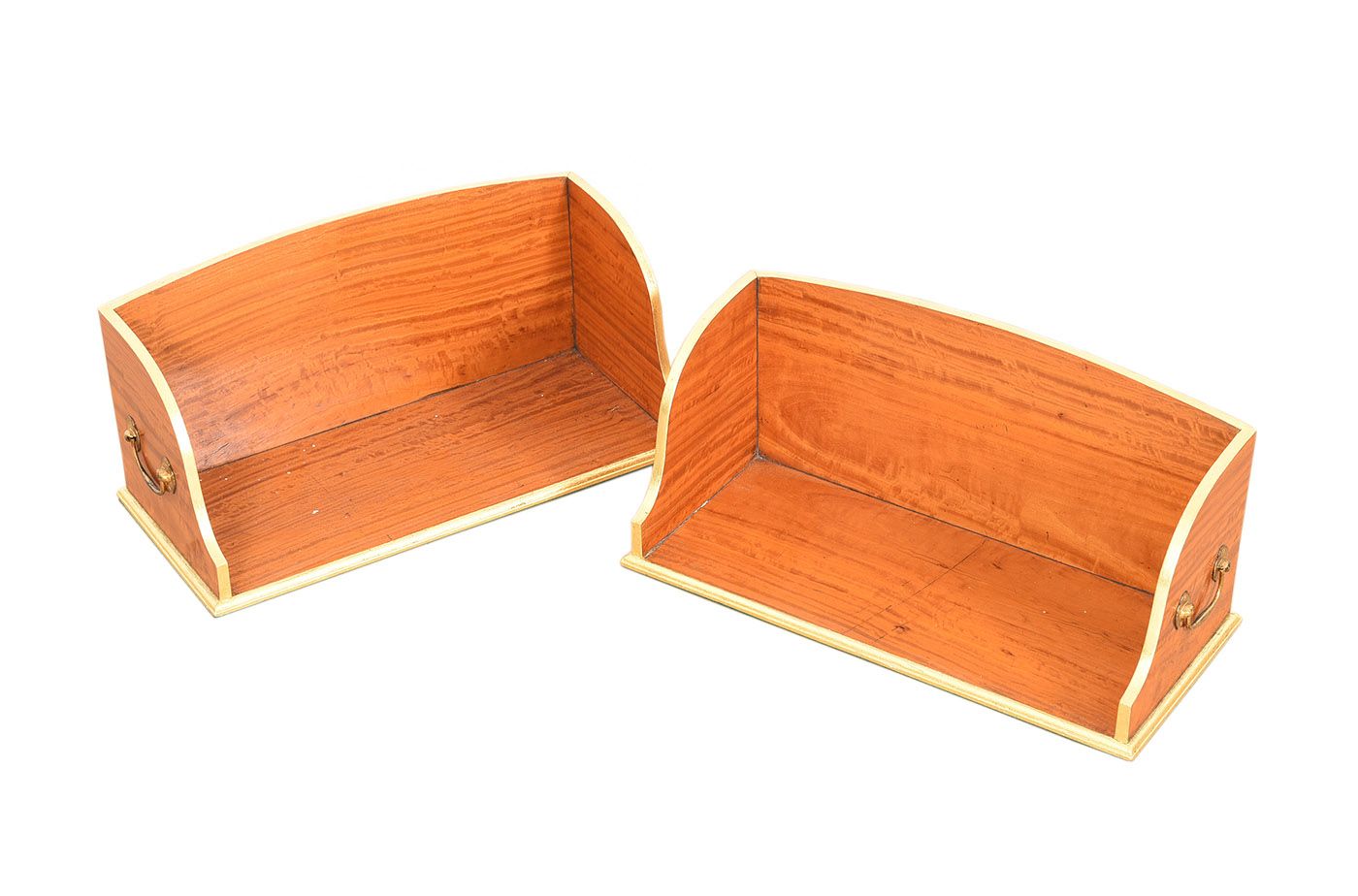 PAIR OF REGENCY SATINWOOD BOOK CARRIERS at Ross's Online Art Auctions