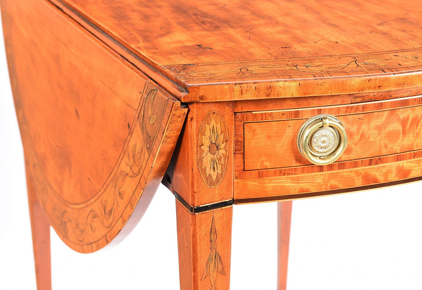FINE GEORGIAN INLAID SATINWOOD PEMBROKE TABLE at Ross's Online Art Auctions