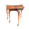 EIGHTEENTH CENTURY IRISH WALNUT TURNOVER LEAF CARD TABLE at Ross's Online Art Auctions