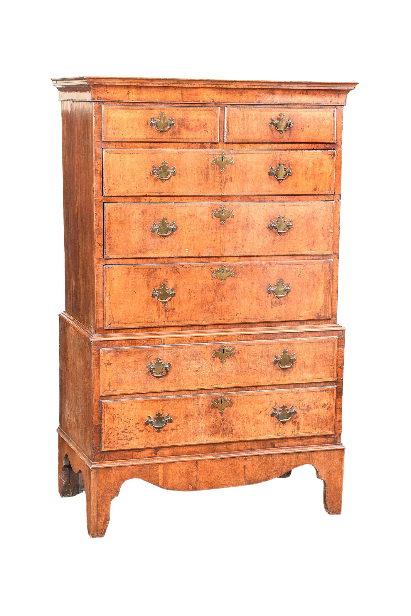 GEORGIAN MAHOGANY CHEST ON CHEST at Ross's Online Art Auctions