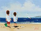 YOUNG FISHERMEN by Michelle Carlin at Ross's Online Art Auctions
