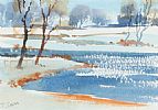 WINTER BY THE RIVER LAGAN by Tom Carr HRHA HRUA at Ross's Online Art Auctions