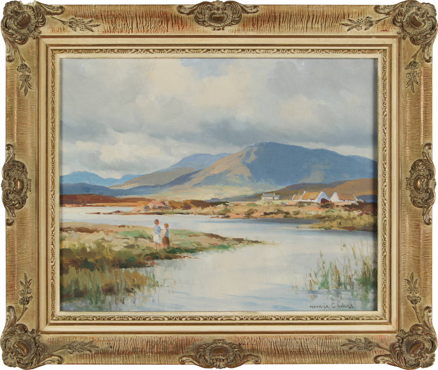 THE CURRANE RIVER NEAR WATERVILLE, COUNTY KERRY by Maurice Canning  Wilks ARHA RUA at Ross's Online Art Auctions