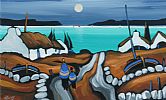 COTTAGE MOONLIGHT by J.P. Rooney at Ross's Online Art Auctions