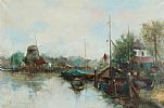 DUTCH CANAL by B. Slotman at Ross's Online Art Auctions