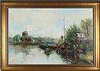 DUTCH CANAL by B. Slotman at Ross's Online Art Auctions