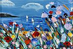 SUMMER FLOWERS IN THE DUNES by Lucy Boyle at Ross's Online Art Auctions