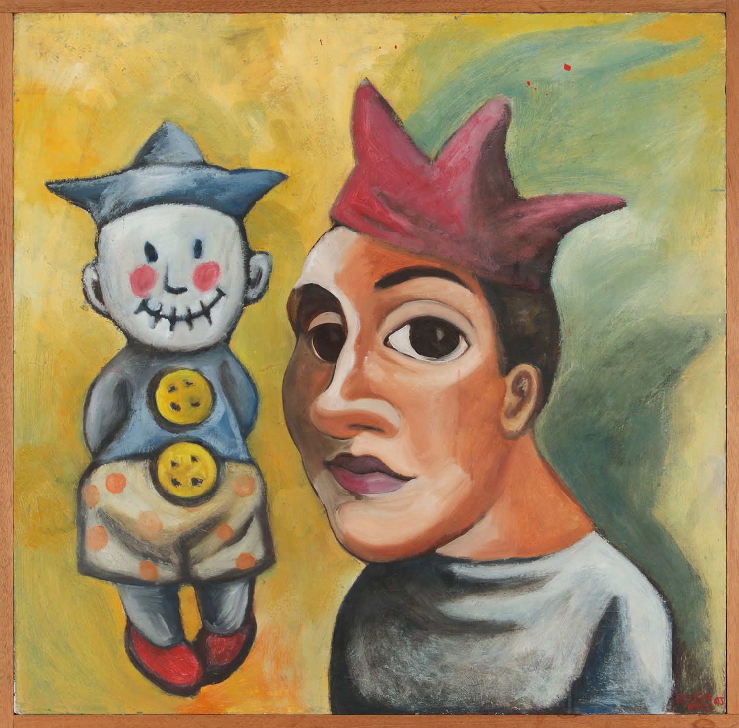 BOY WITH DOLL by Rosie Gurran at Ross's Online Art Auctions